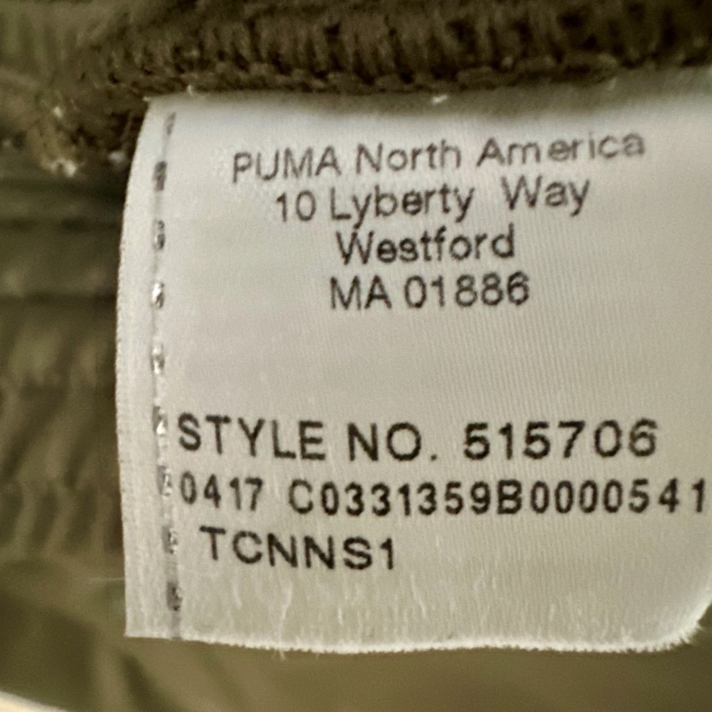 VtG Puma Low Rise Archival Puma women's explosive tear away pants OLIVE GREEN - Picture 8 of 11